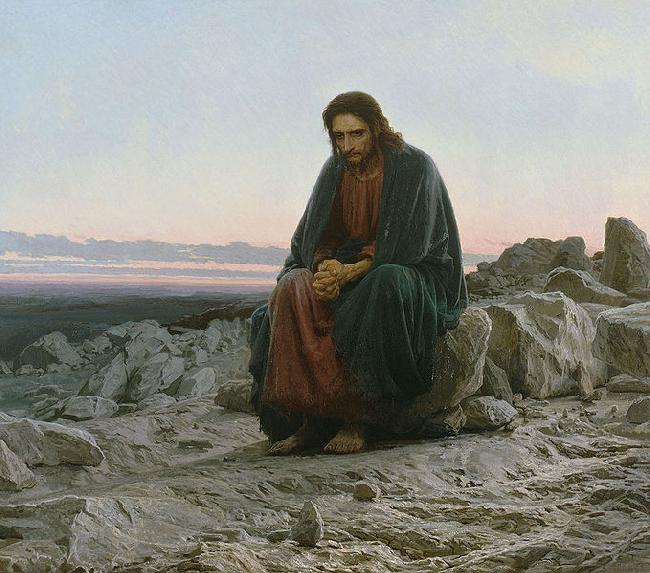 Ivan Kramskoi Christ in the desert, oil painting image